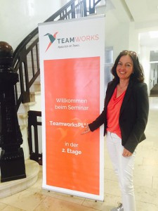 Die liebe Svenja und unser Willkommensplakat