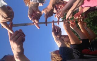 Ein Teamworks-Spiel in der Durchführung.