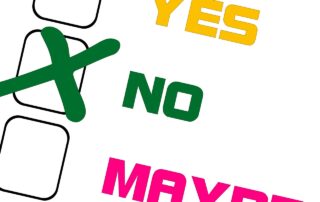 Die Optionen "Yes", "No" und "Maybe" sind in einer Liste aufgeführt. "No" ist angekreuzt.